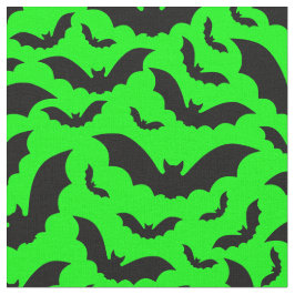 Tecido verde ácido halloween morcegos vampiros gótico