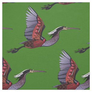 Tecido verde Agami heron