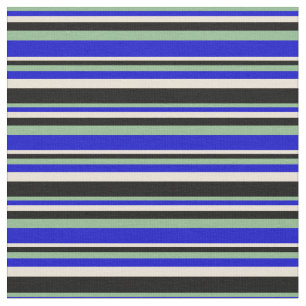 Tecido Verde, Azul, Bisque e Preto do Mar Negro