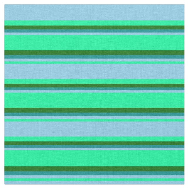 Tecido Verde, Azul-Céu, Ciano Escuro e Verde Escuro Color (Detalhe)