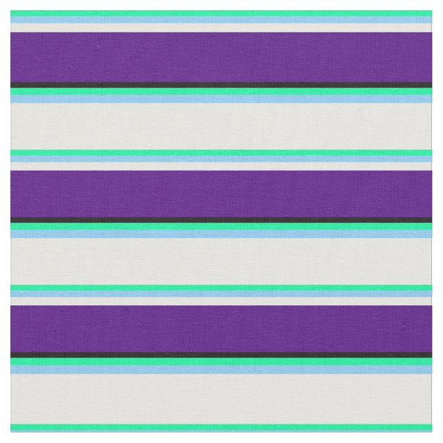 Tecido Verde, Azul Claro, Branco, Indigo e Preto (Detalhe)