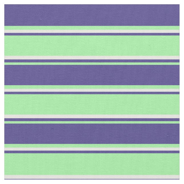 Tecido Verde, Azul Escuro e Creme de Casa (Detalhe)
