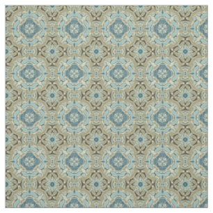 Tecido Verde Cinza Azul Teal Ocre Hip Oriental Bali Arte