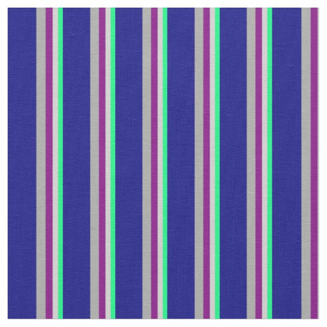 Tecido Verde, Cinza clara, roxo, Cinza escura e azul (Detalhe)