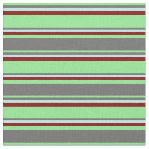 Tecido Verde Claro, Cinzas Escuras, Turquesa e Maroon Col