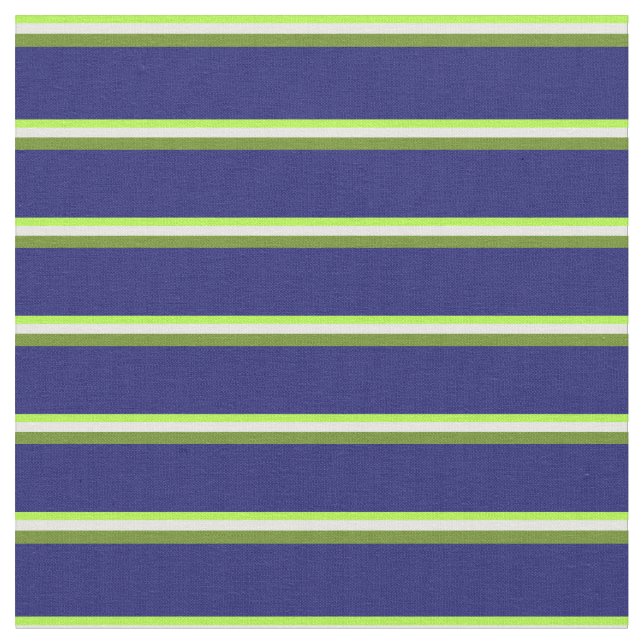Tecido Verde claro, Creme de Casa, Verde e Azul de Meia-N (Detalhe)