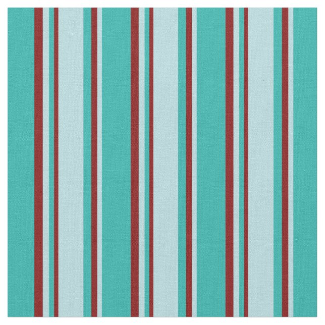Tecido Verde-claro-mar, Azul-Pó e Linhas Maroon (Detalhe)