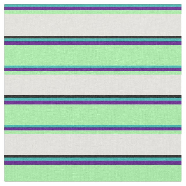 Tecido Verde-claro-mar, Indigo, Verde, Ciano-claro e Pret (Detalhe)