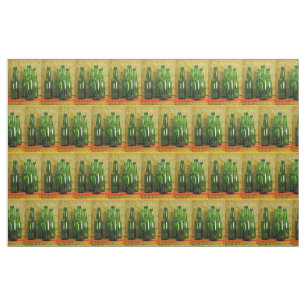 Tecido verde das garrafas de cerveja