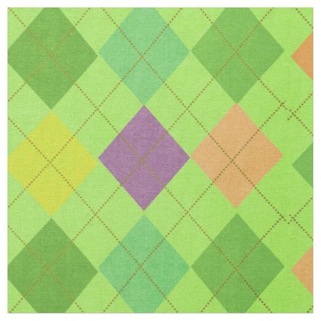Tecido Verde de Argyle Vibrante (Detalhe)