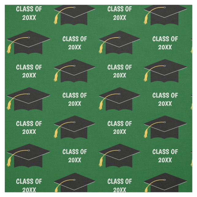 Tecido Verde de classe de Boné de formatura personalizada (Modelo)