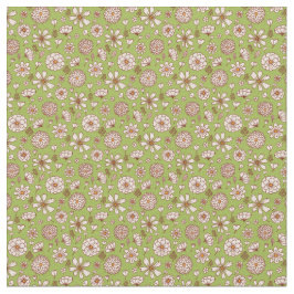 Tecido verde de fundo das flores Florais