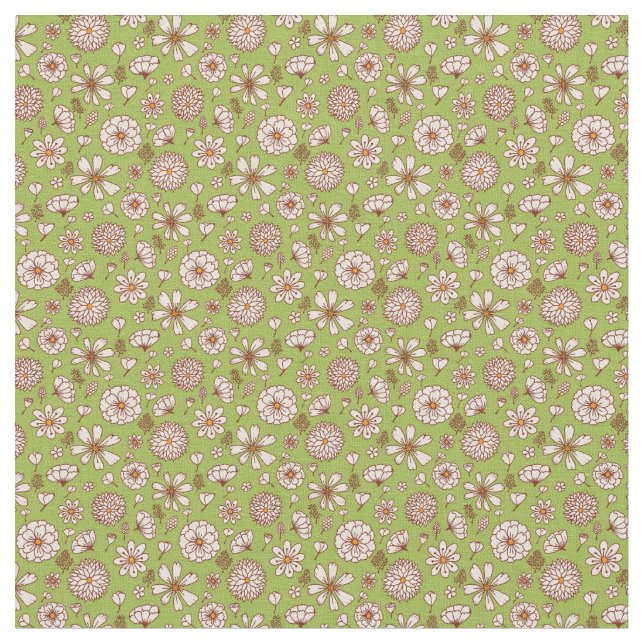 Tecido verde de fundo das flores Florais (Detalhe)