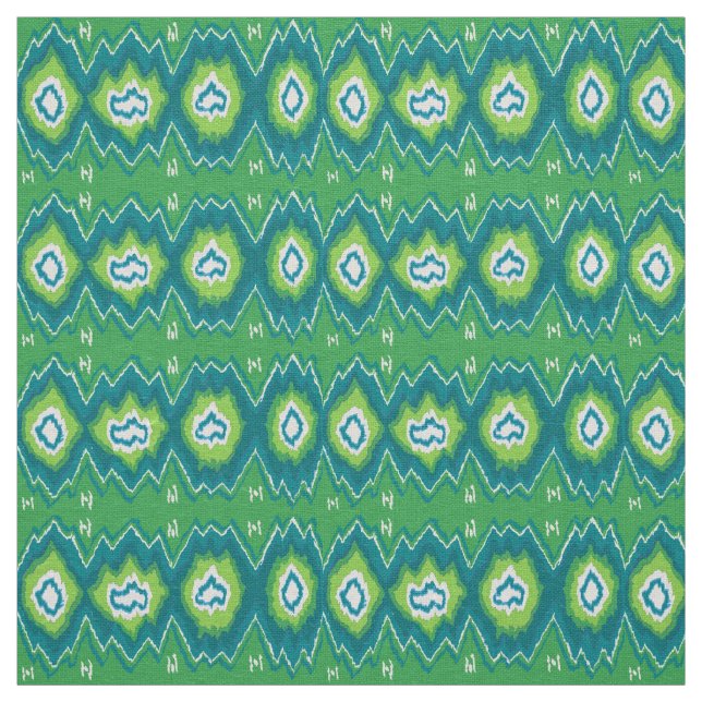Tecido verde de linho de Ikat (Modelo)