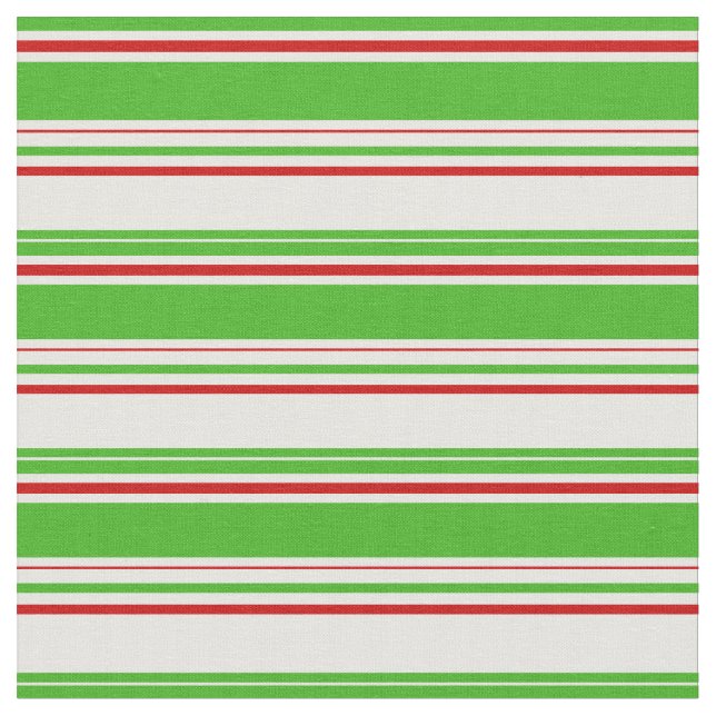 Tecido Verde divertido, branco, estilo de Natal vermelho (Detalhe)