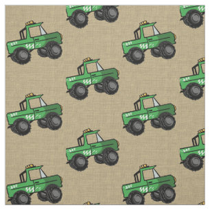 Tecido Verde dos monster truck