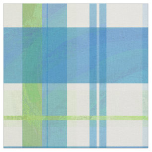 Tecido Verde e azul da xadrez de Madras