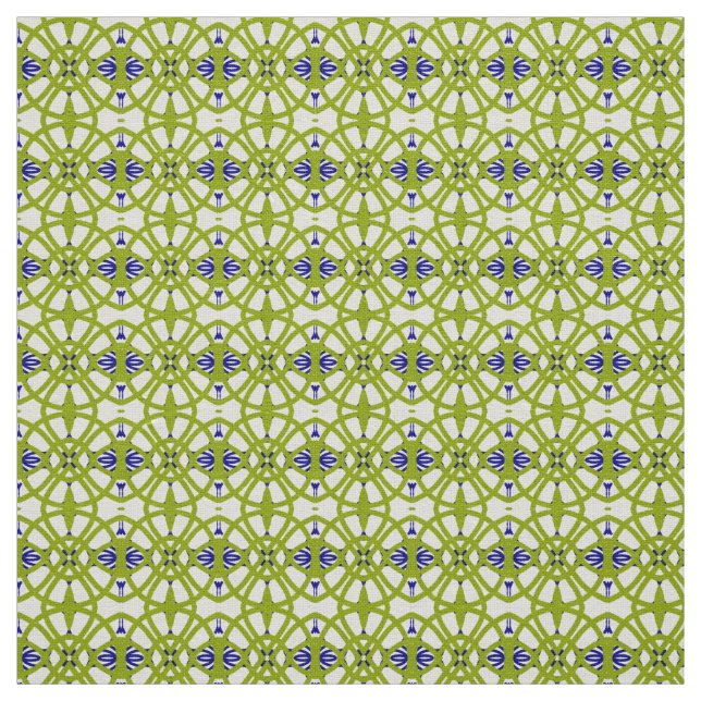 Tecido verde e azul sem costura do impressão (Modelo)