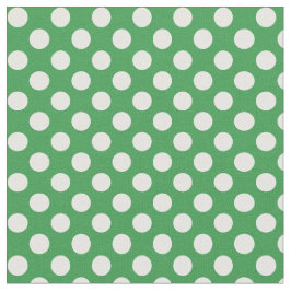 Tecido verde e branco de Kelly das bolinhas