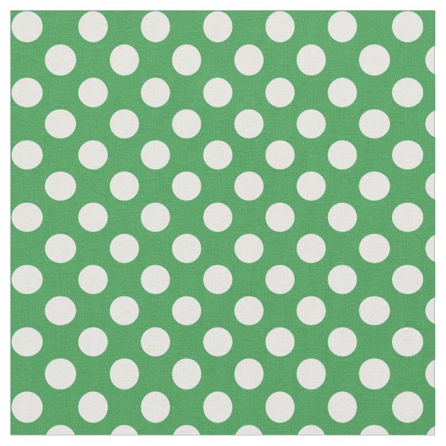 Tecido verde e branco de Kelly das bolinhas (Detalhe)