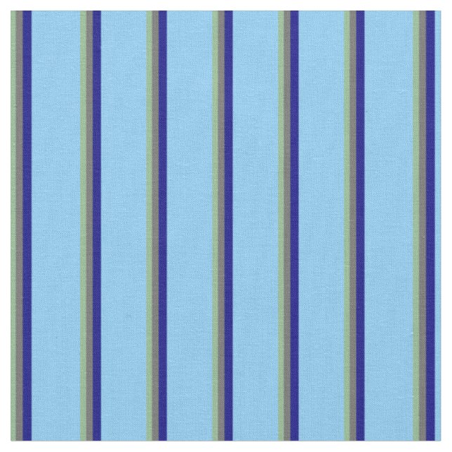 Tecido Verde-escuro, Cinza-escuro, azul e azul-céu claro (Detalhe)