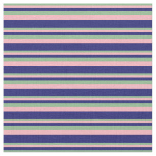 Tecido Verde-escuro, Rosas claro e azul-escuro