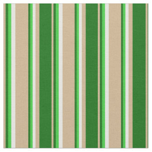 Tecido Verde Escuro, Verde limão e Creme de Casa Colorido