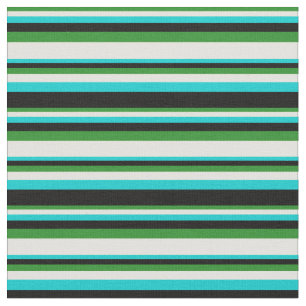 Tecido Verde Florestal, Amarelo Claro, Turquesa Escura e 