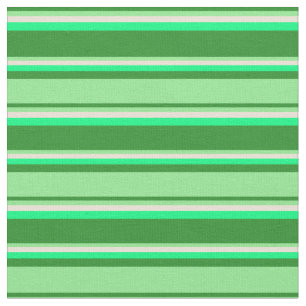 Tecido Verde Florestal, Verde Claro, Bisque e Linhas Verd