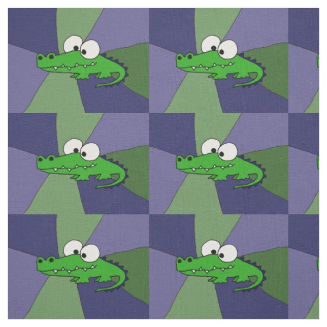 Tecido verde Funky da arte abstracta do jacaré (Modelo)