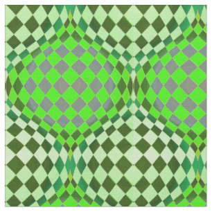 Tecido Verde-Grama de Arte de Op Taffi