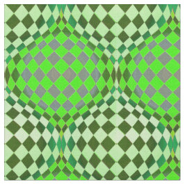 Tecido Verde-Grama de Arte Op do Taffi