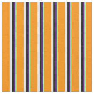 Tecido Verde, Indigo, Preto, Creme de Casa e Laranja Escu