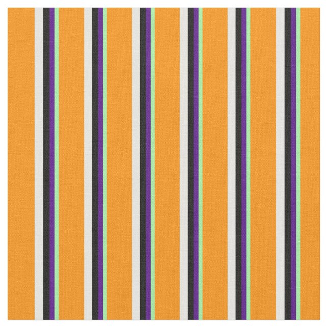 Tecido Verde, Indigo, Preto, Creme de Casa e Laranja Escu (Detalhe)