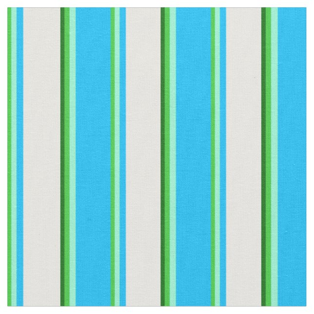 Tecido Verde limão, Aquamarine, Azul, Branco e Verde Escu (Detalhe)