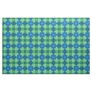 Tecido Verde limão Azul Aqua Turquoise Bali Batik Padrã