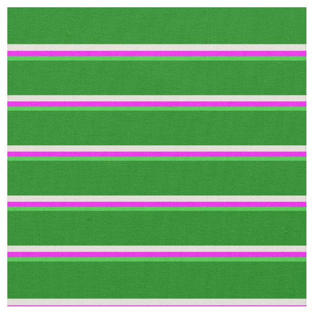 Tecido Verde limão, Fuchsia, Beige e padrão verde (Detalhe)