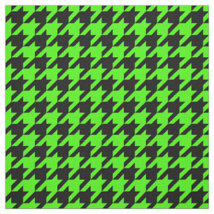 Tecido Verde limão, Padrão Black Houndstooth #2M