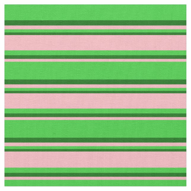 Tecido Verde limão, Rosa claro e linhas verdes escuras co (Detalhe)