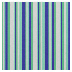 Tecido Verde marinho, Cinzas claras, Aquamarine e Azul es