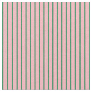 Tecido Verde marinho e Rosas claro riscadas/estrias