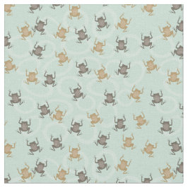 Tecido Verde natural de Sapos bonitos