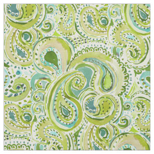 Tecido Verde REBELDE Paisley da TENDÊNCIA