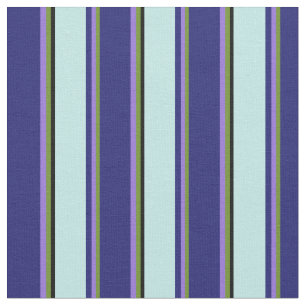 Tecido Verde, Roxo, Azul-Meia-Noite, Turquesa e Preto