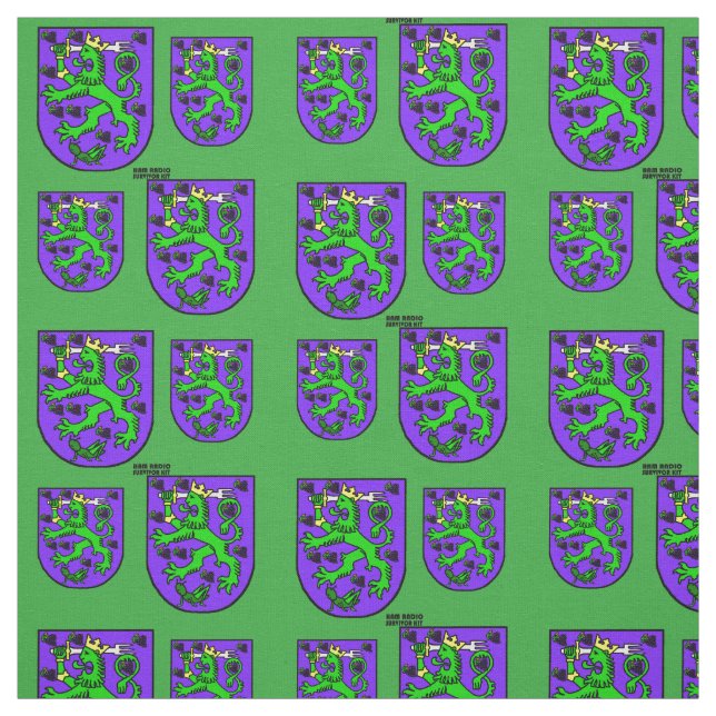 Tecido verde roxo da brasão do St. Urho (Modelo)