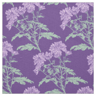 Tecido verde roxo do desenho gráfico do crisânte