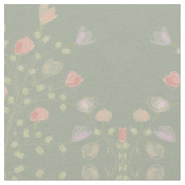 Tecido Verde Suave com Pastel Floral