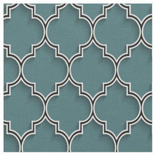 Tecido Verde-Teal Quatrefoil