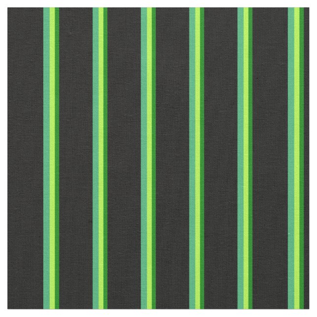 Tecido Verde, Verde claro, Verde marinho e Linhas Negras (Detalhe)