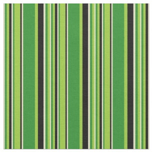 Tecido Verde, verde florestal, dourado pálido e linhas pr